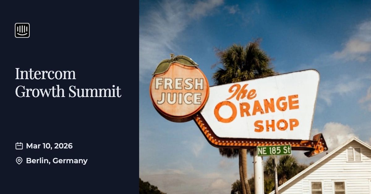 Intercom event template example