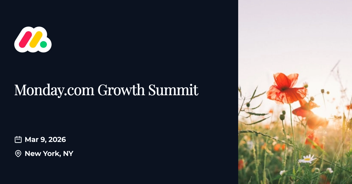 Monday.com event template example