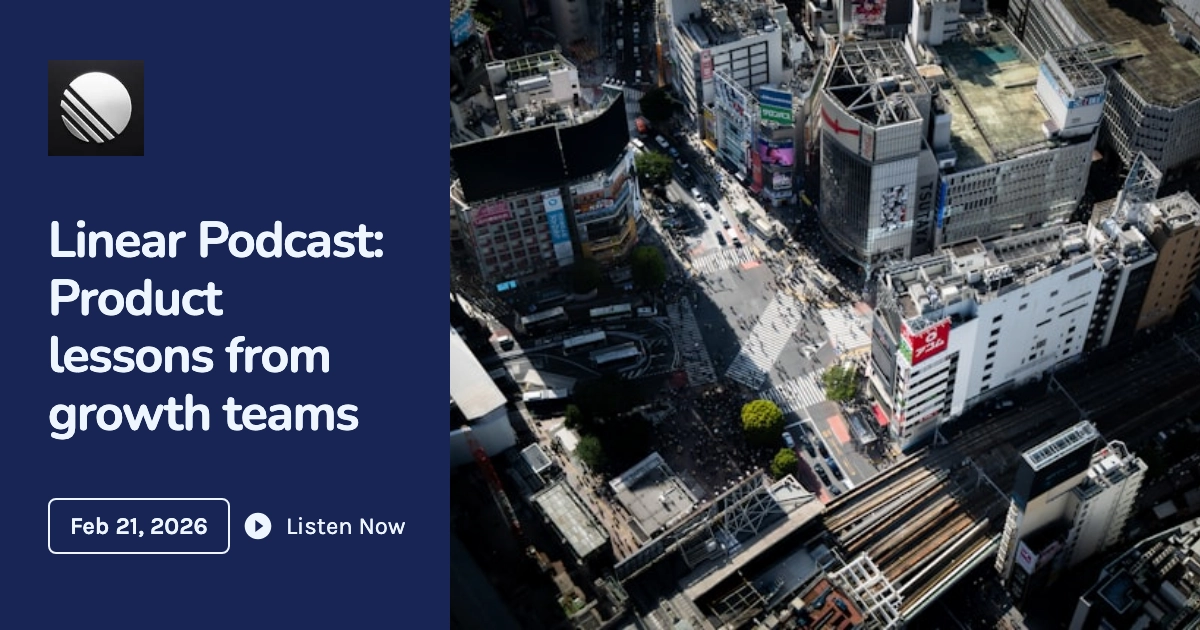 Linear podcast template example