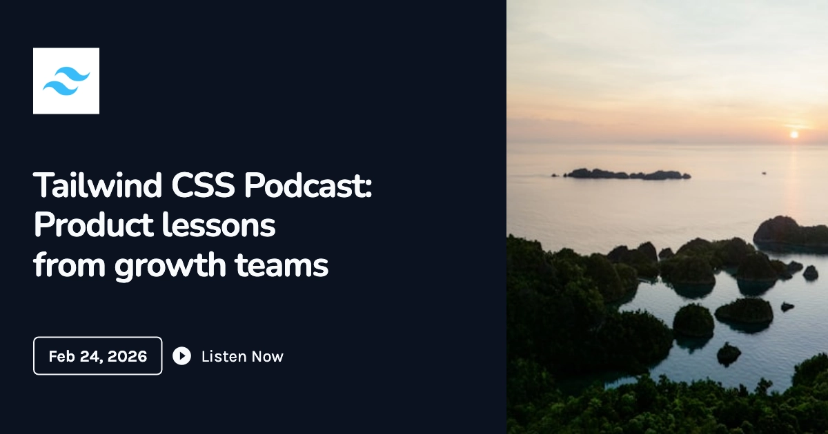 Tailwind CSS podcast template example